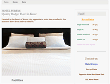 Tablet Screenshot of hotelperrys.com